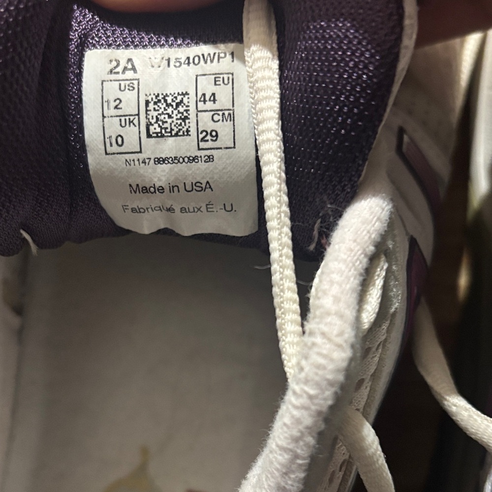 New Balance Women's White and Purple Athletic Shoes - Picture 3 of 3
